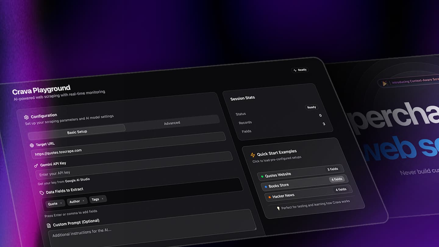 Crava: Automating web scraping with AI